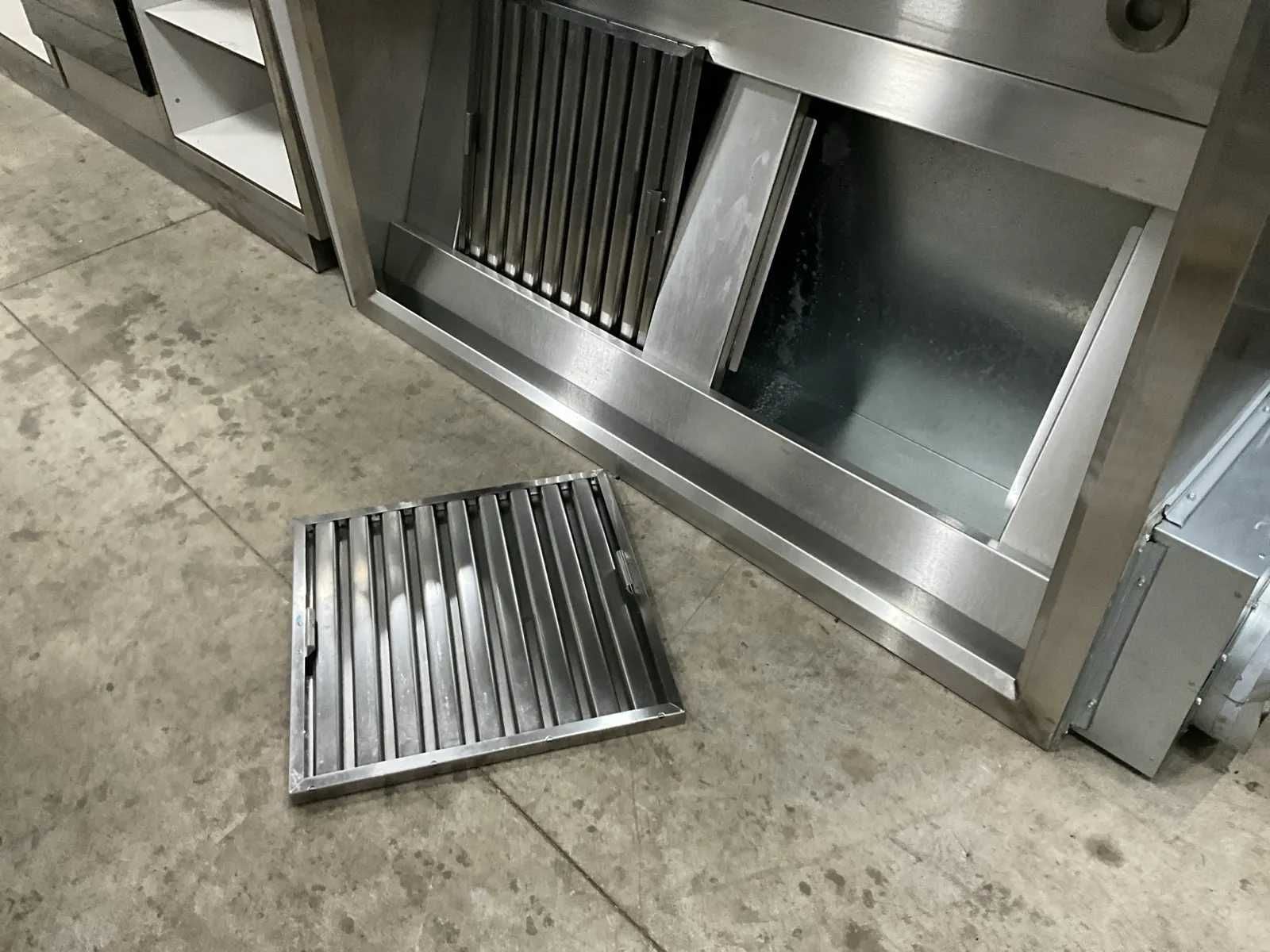 Okap gastronomiczny nierdzewny 150x100 filtry labiryntowe - obrazek 2