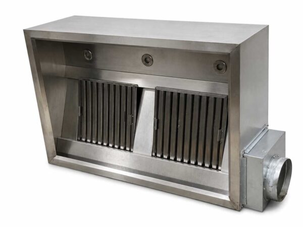 Okap gastronomiczny nierdzewny 150x100 filtry labiryntowe