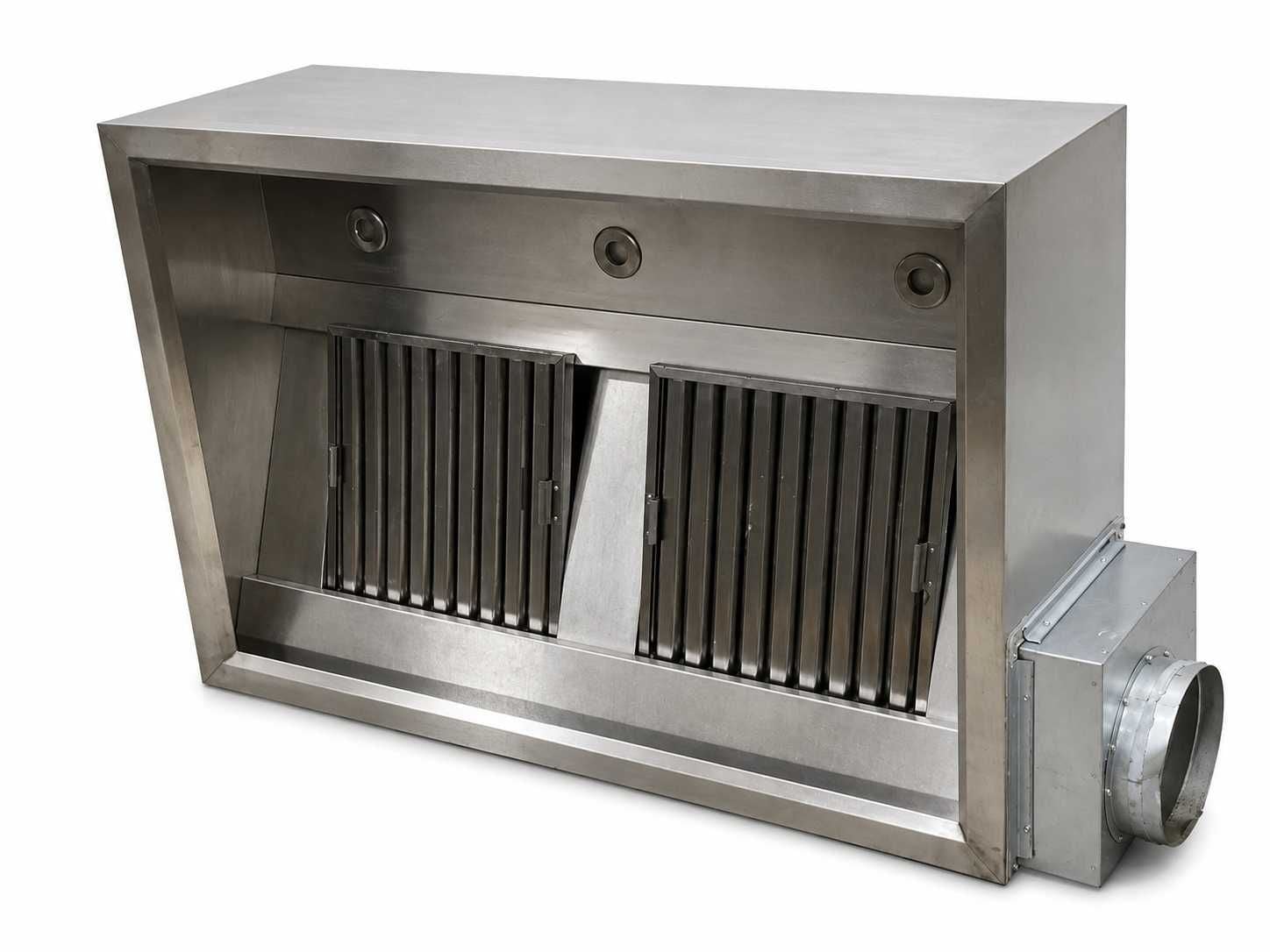 Okap gastronomiczny nierdzewny 150x100 filtry labiryntowe