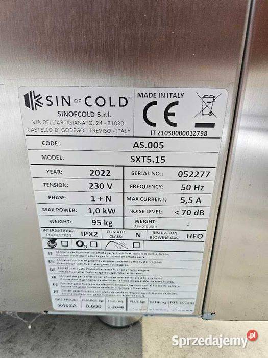 Schładzarka szokowa SINOF COLD 5.15 | 2022 | Made in Ita - obrazek 3