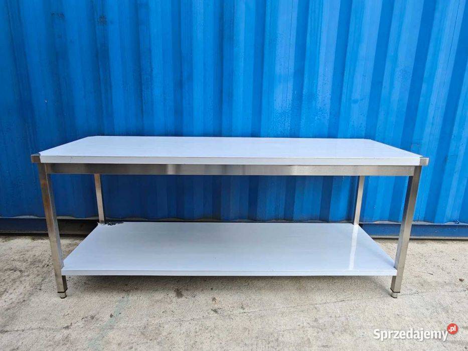 Stół gastronomiczny nierdzewny 200x70x85 NOWY z półką - obrazek 6
