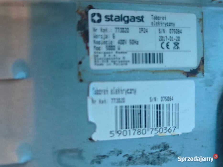 Taboret elektryczny Stalgast 5 kW - NOWA płyta Kromet 40 cm - obrazek 2