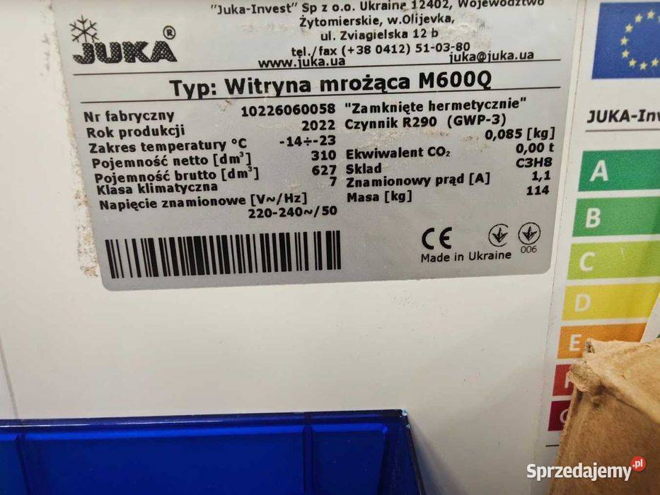 Witryna do lodów gałkowych JUKA M600Q 12 smaków po przeglądzie - obrazek 4